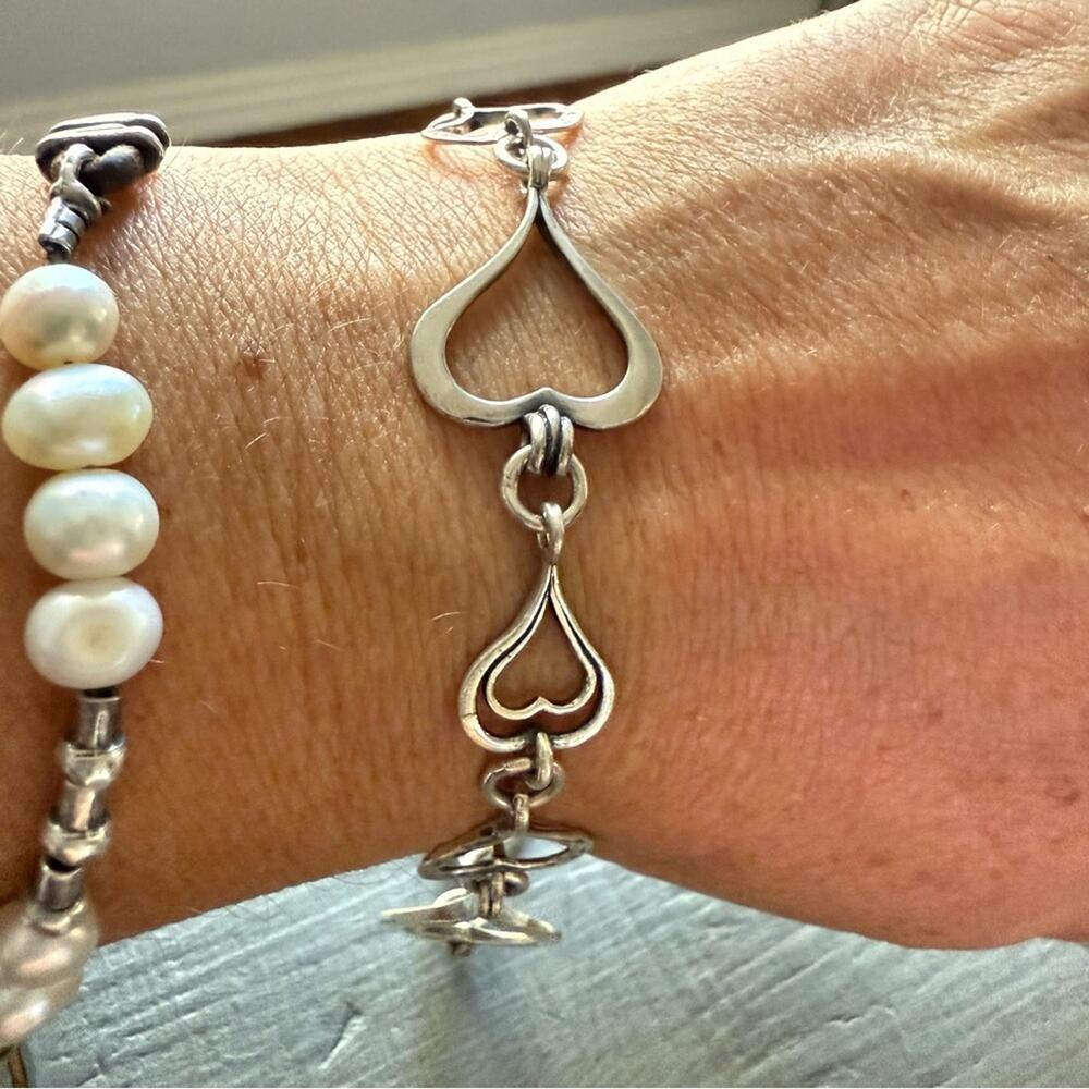 Silpada 925 Sterling Silver Heart Chainlink Bracelet